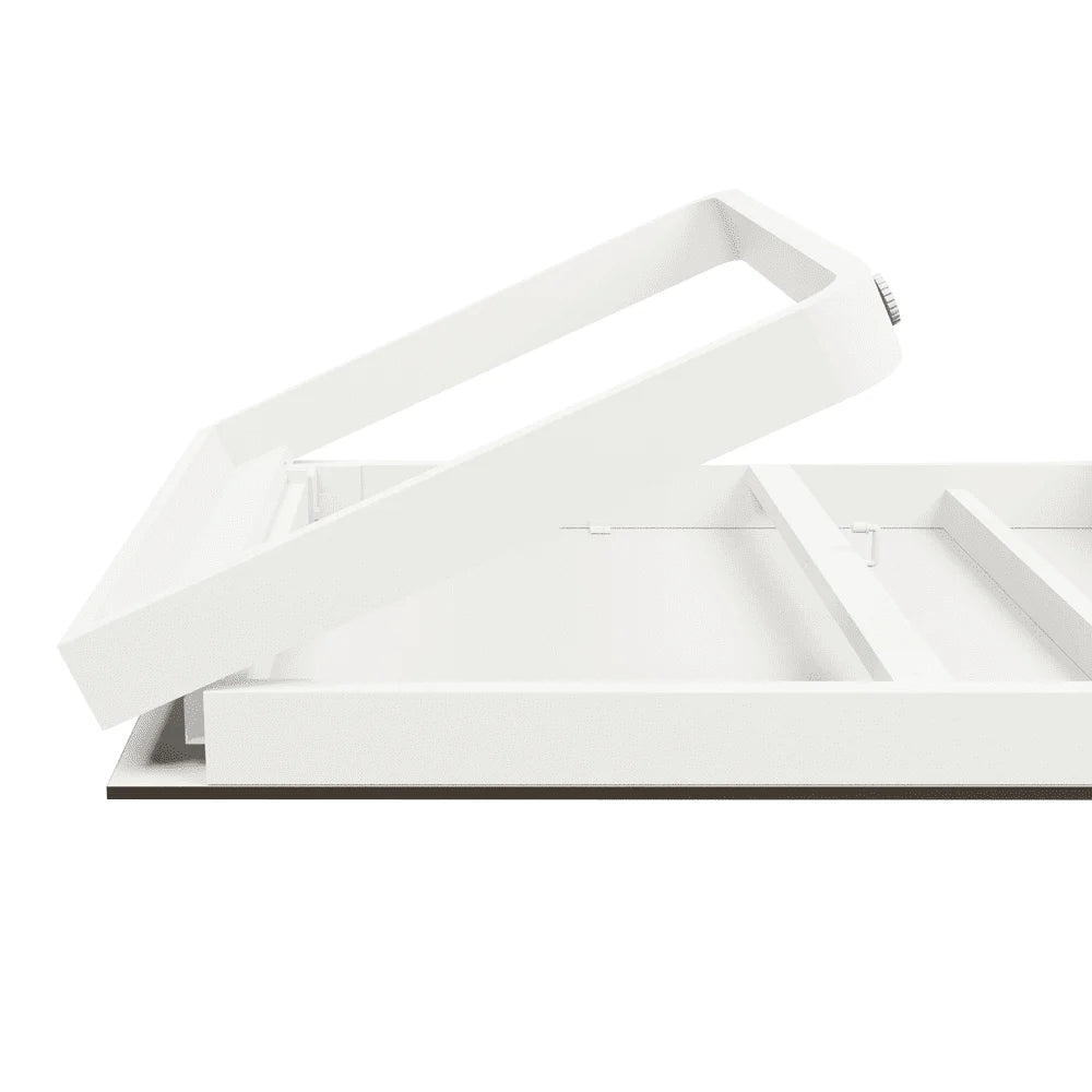 003 Flow Dining Table White Frame White Table Top Detail 1