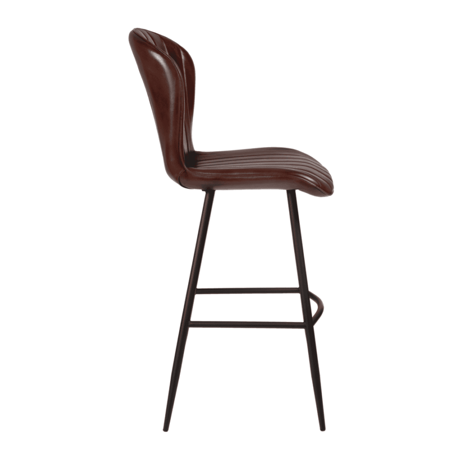007 Lars Bar Stool Claret Red Side