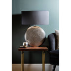 Colette Small Hammered Chrome Finish Table Lamp