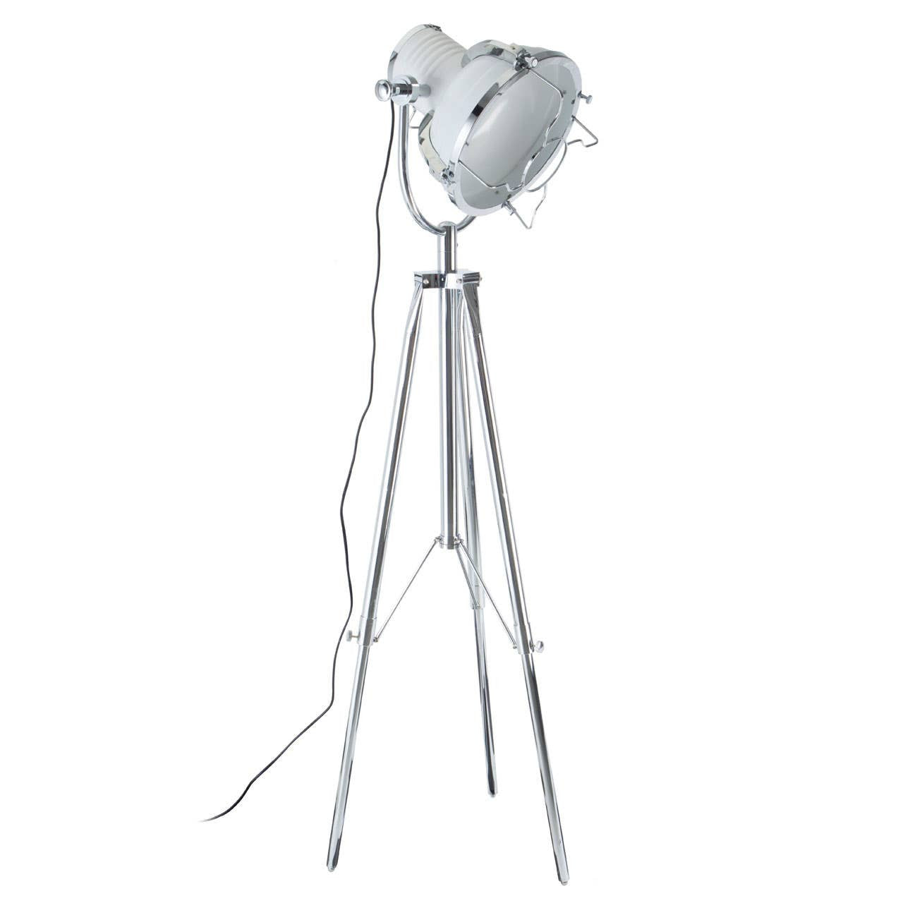 Ironworks Tripod White Floor Lamp