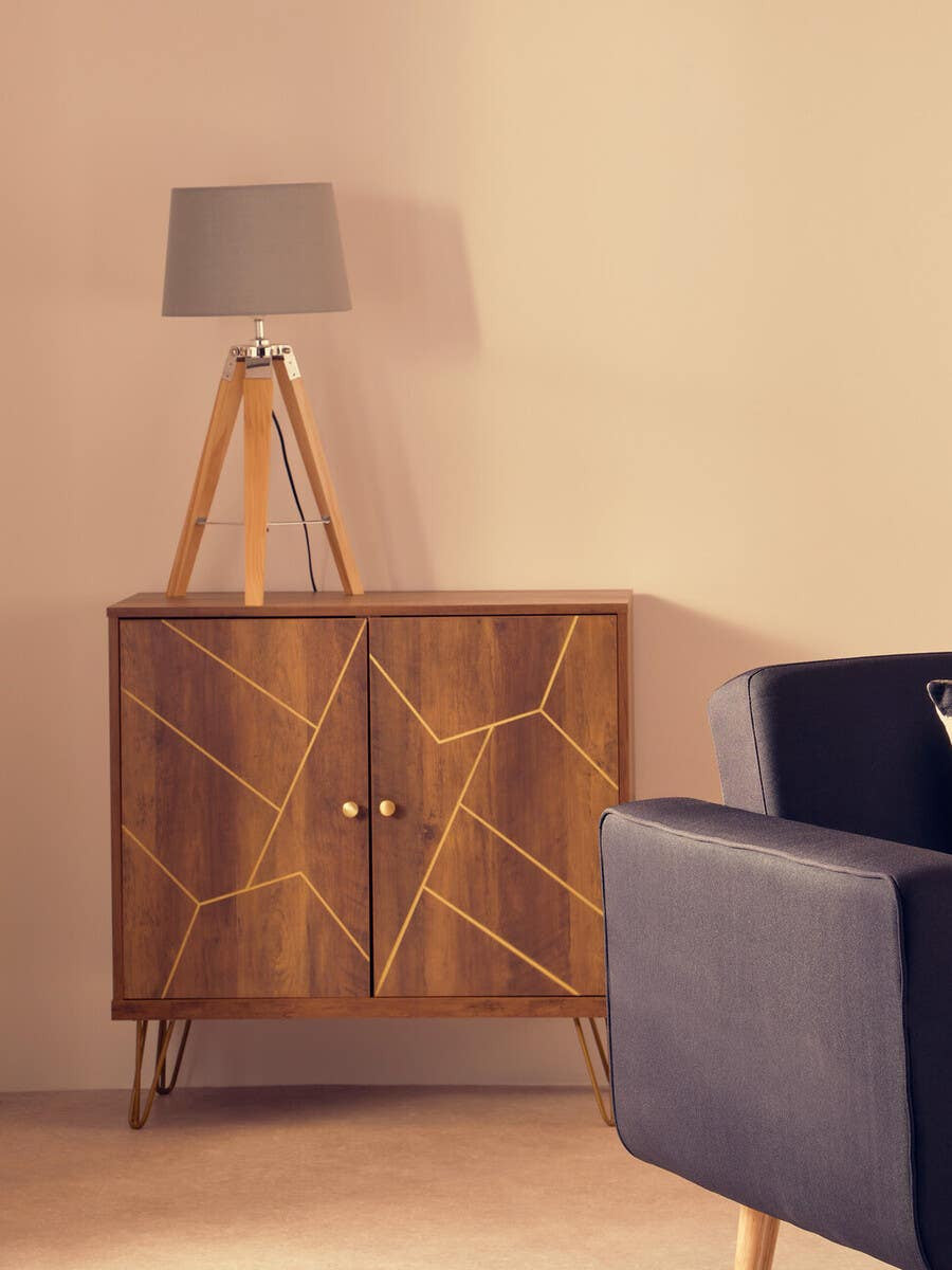Calloway Tripod Table Lamp with Light Wood Base