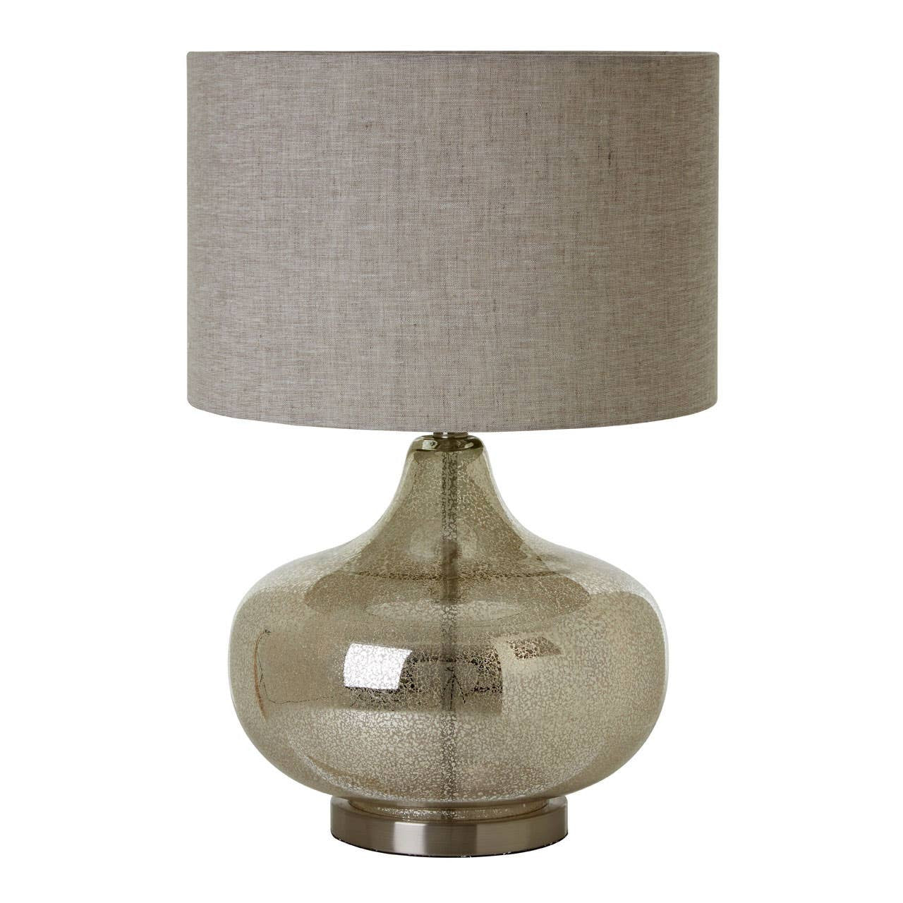Solene Grey Fabric Shade Table Lamp