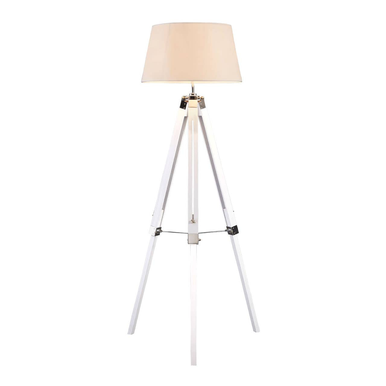 Sutton White Tripod Floor Lamp