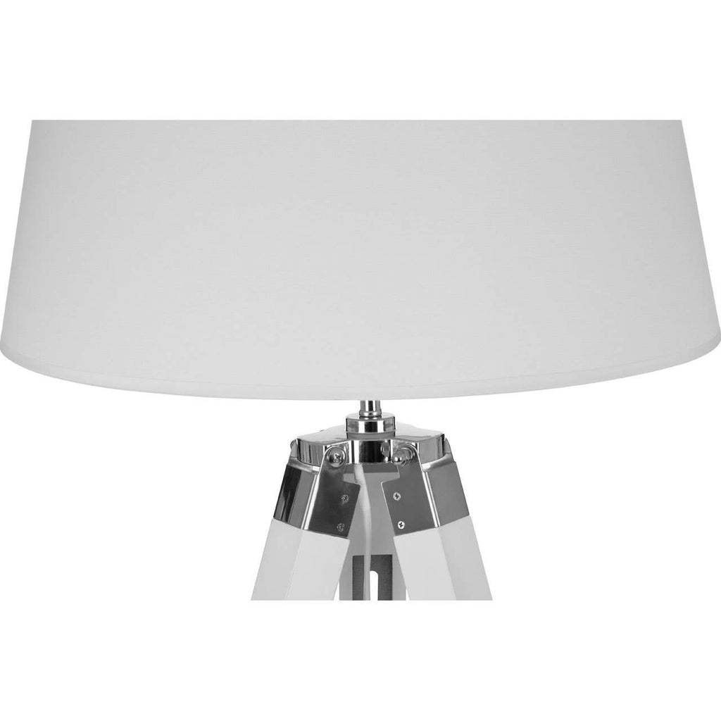 Sutton White Tripod Floor Lamp