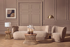 Aurio Clear Glass and Antique Brass Finish Metal Table Lamp