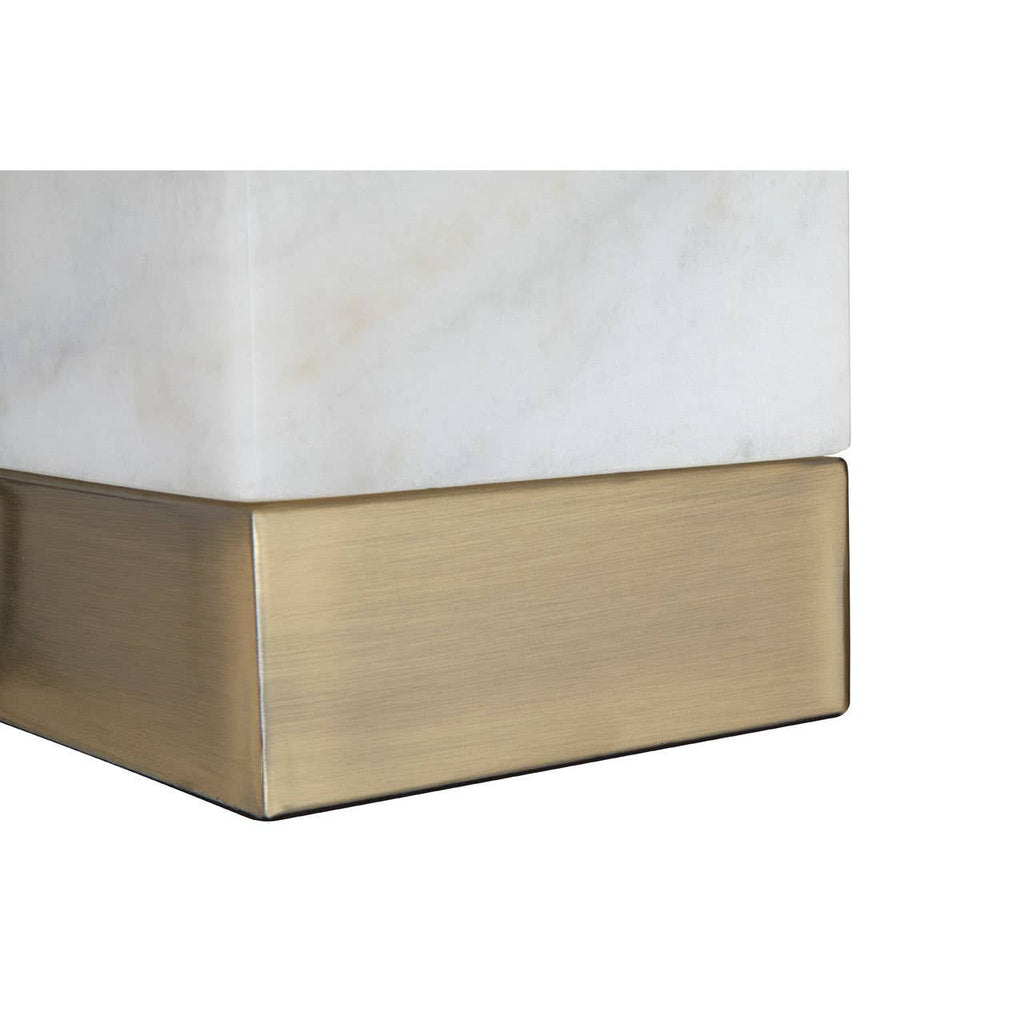 Lucano White Marble Accent Lamp