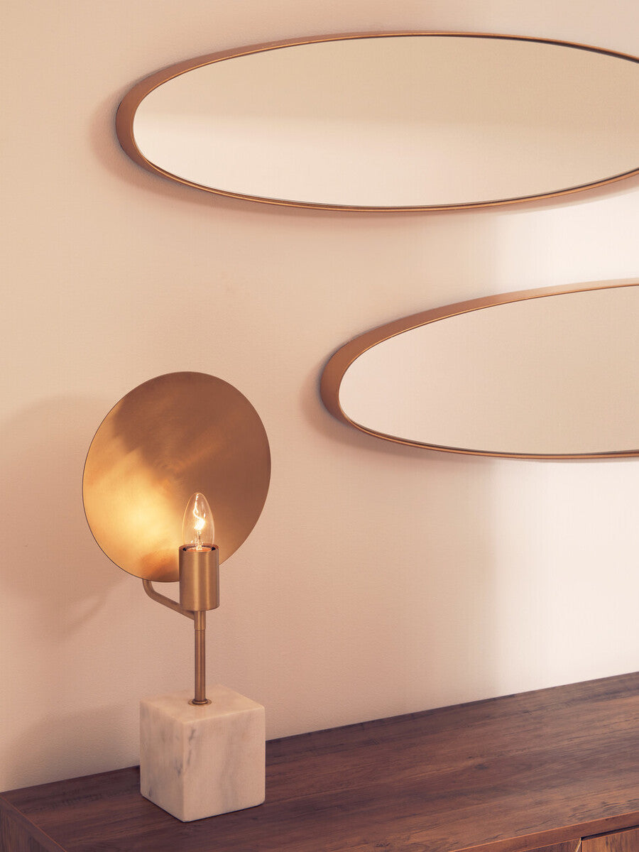 Amara Table Lamp With White Marble Base