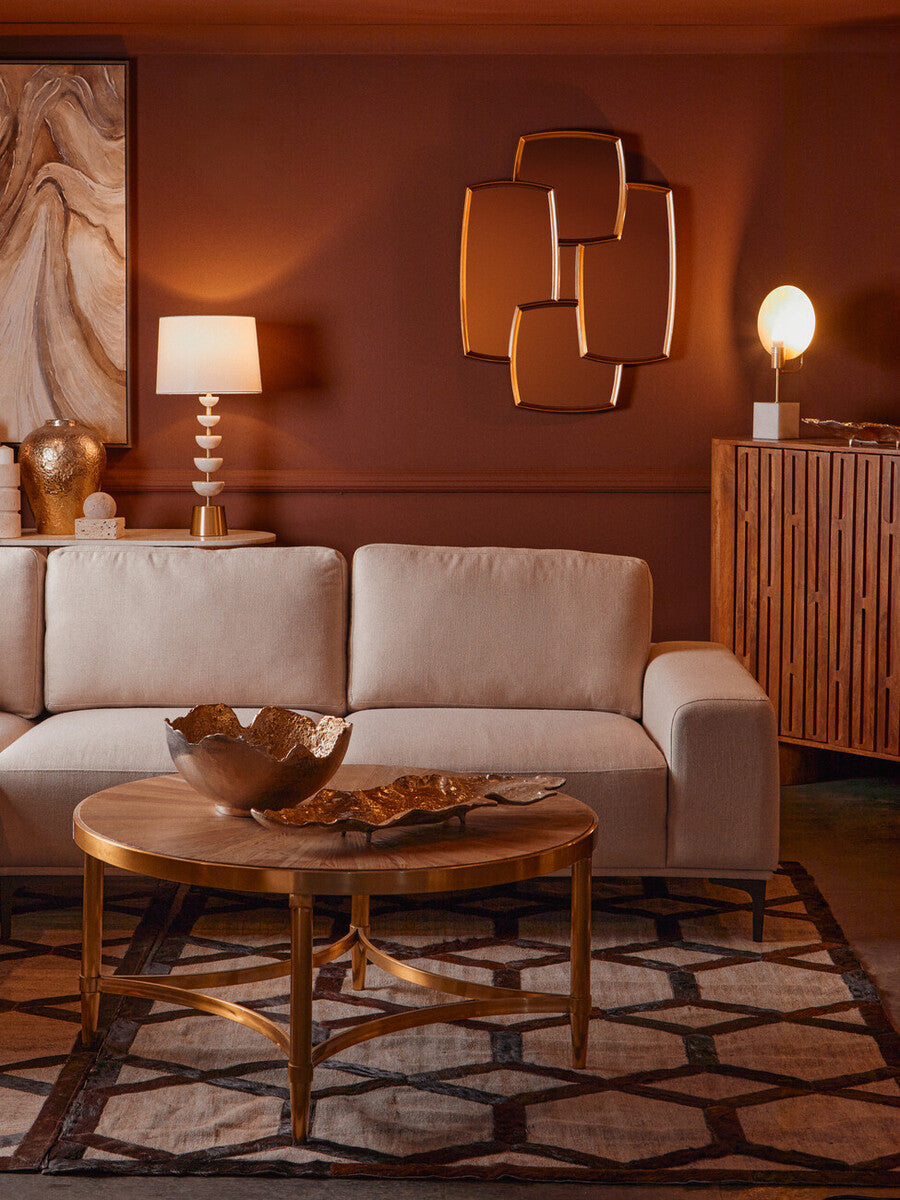 Amara Table Lamp With White Marble Base