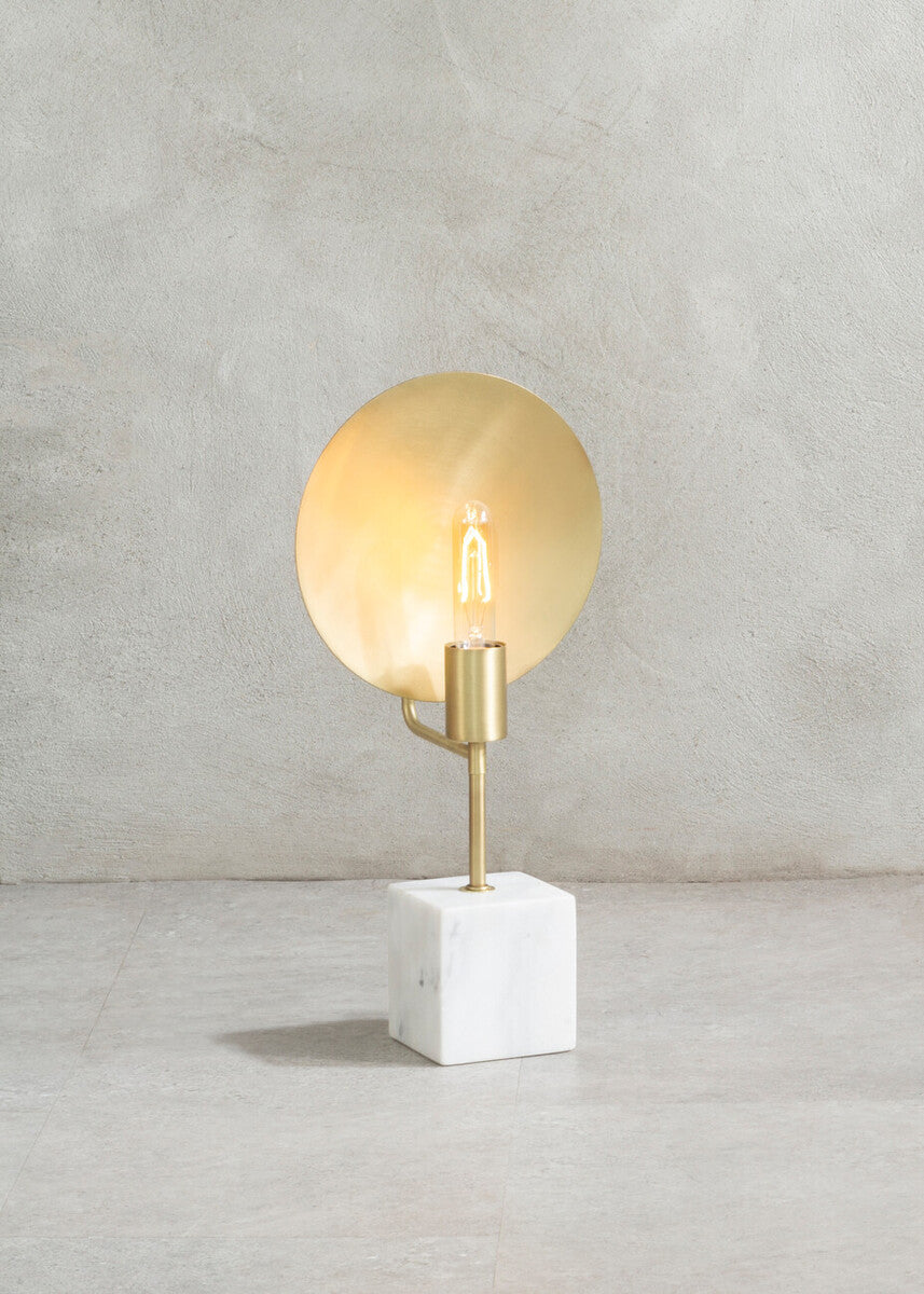 Amara Table Lamp With White Marble Base