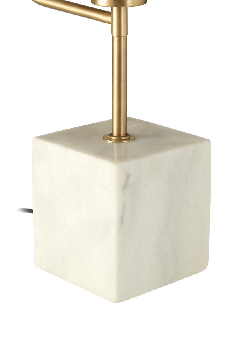 Amara Table Lamp With White Marble Base