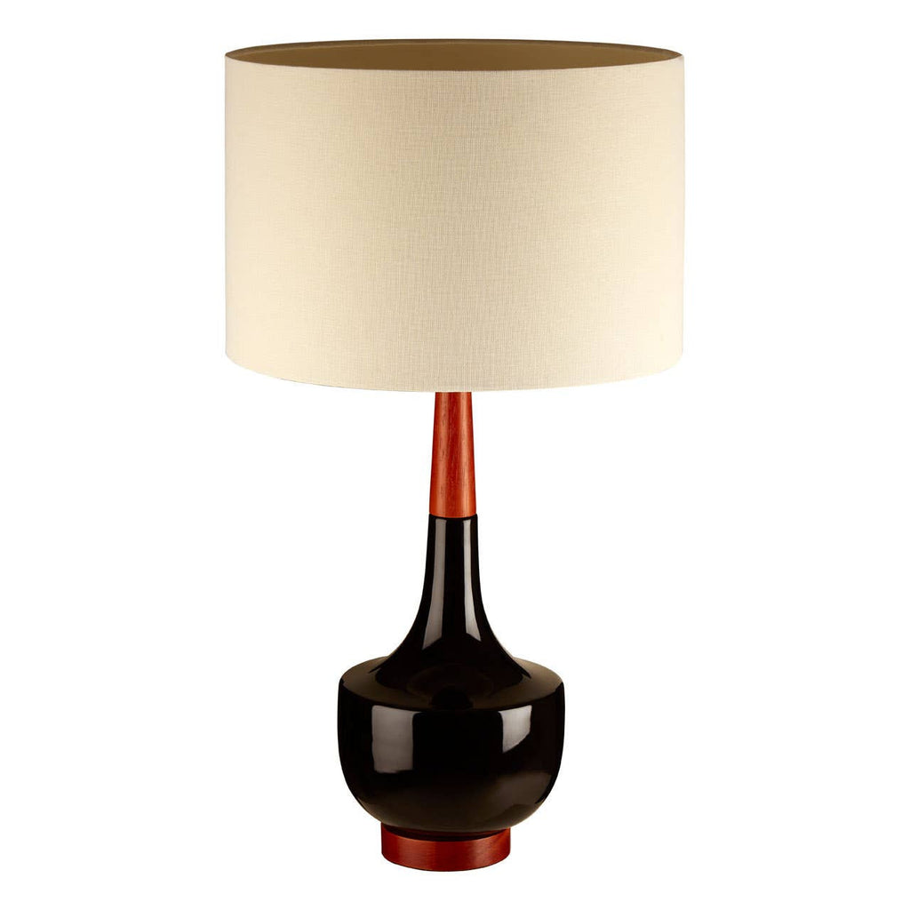 Orion Table Lamp with Wood and Ceramic Base