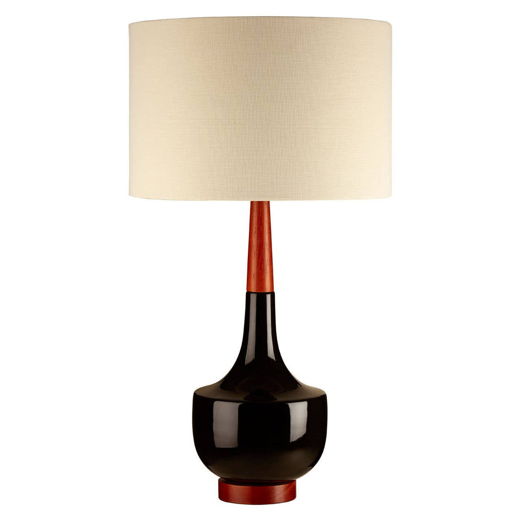 Orion Table Lamp with Wood and Ceramic Base