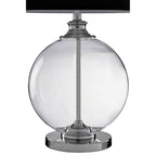 Florence Small Glass Table Lamp with Black Silk Shade