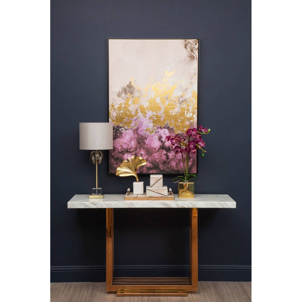 Marlowe Antique Brass Palm Tree Design Table Lamp