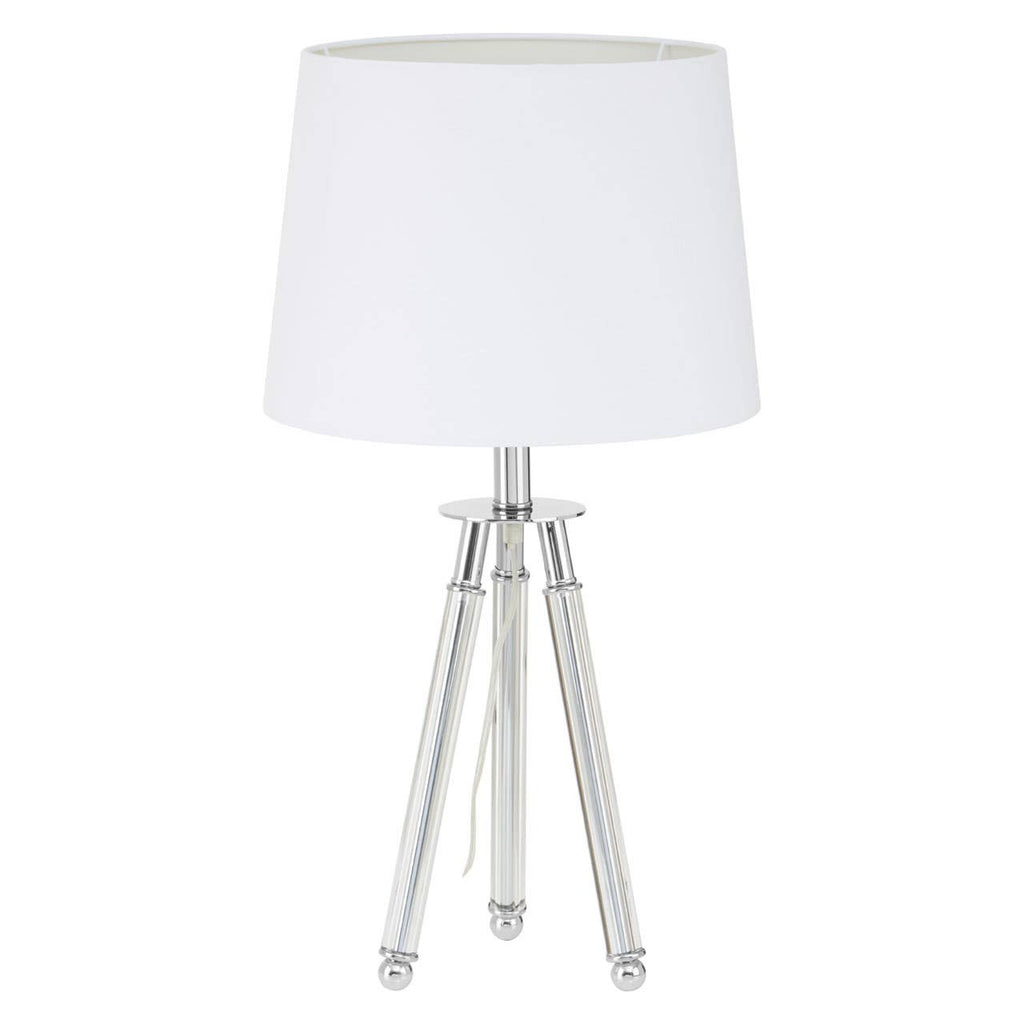 Cordelia Chrome Finish Tripod Table Lamp