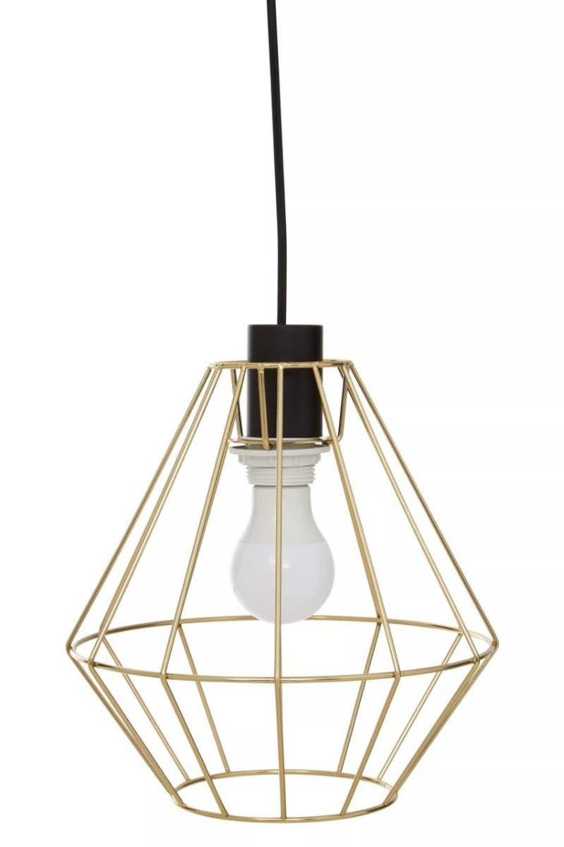 Vega Champagne Gold Cage Pendant Light