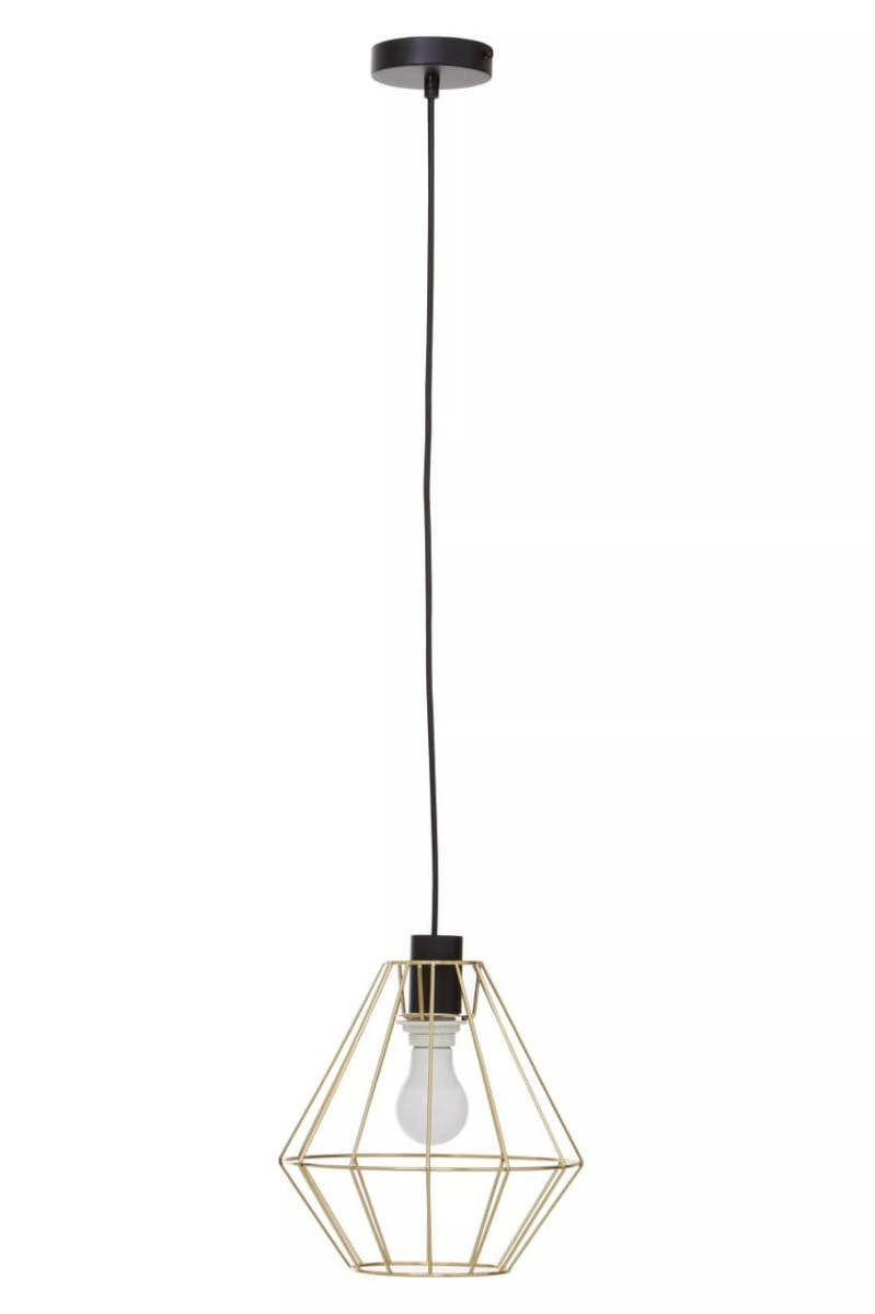 Vega Champagne Gold Cage Pendant Light