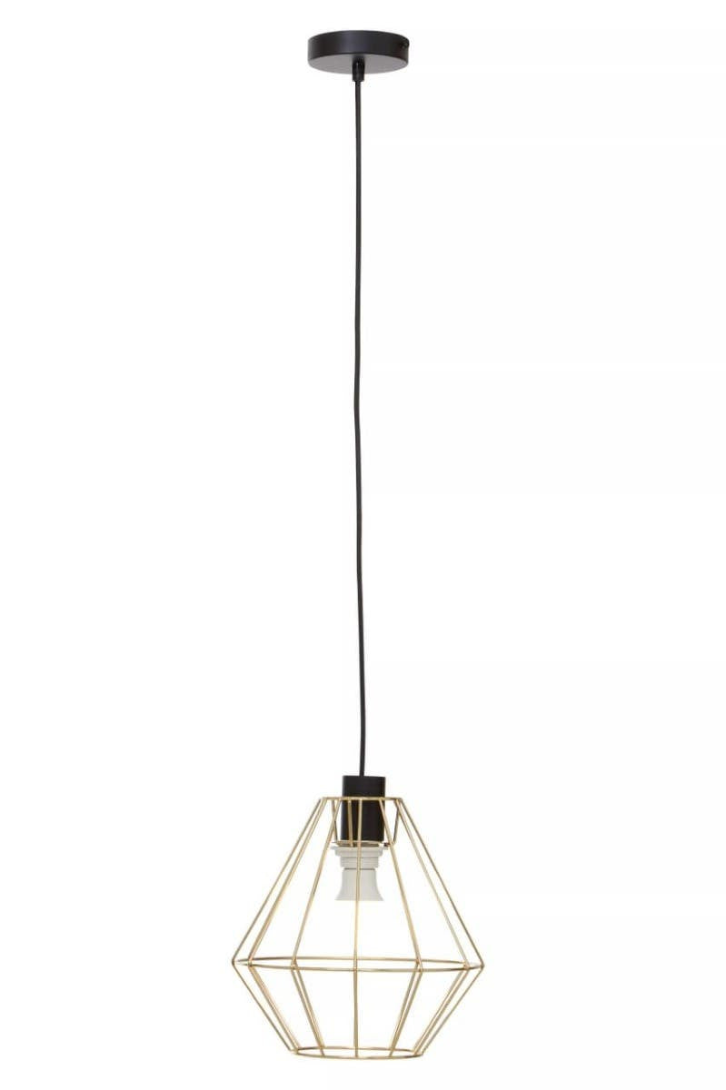 Vega Champagne Gold Cage Pendant Light
