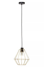 Vega Champagne Gold Cage Pendant Light