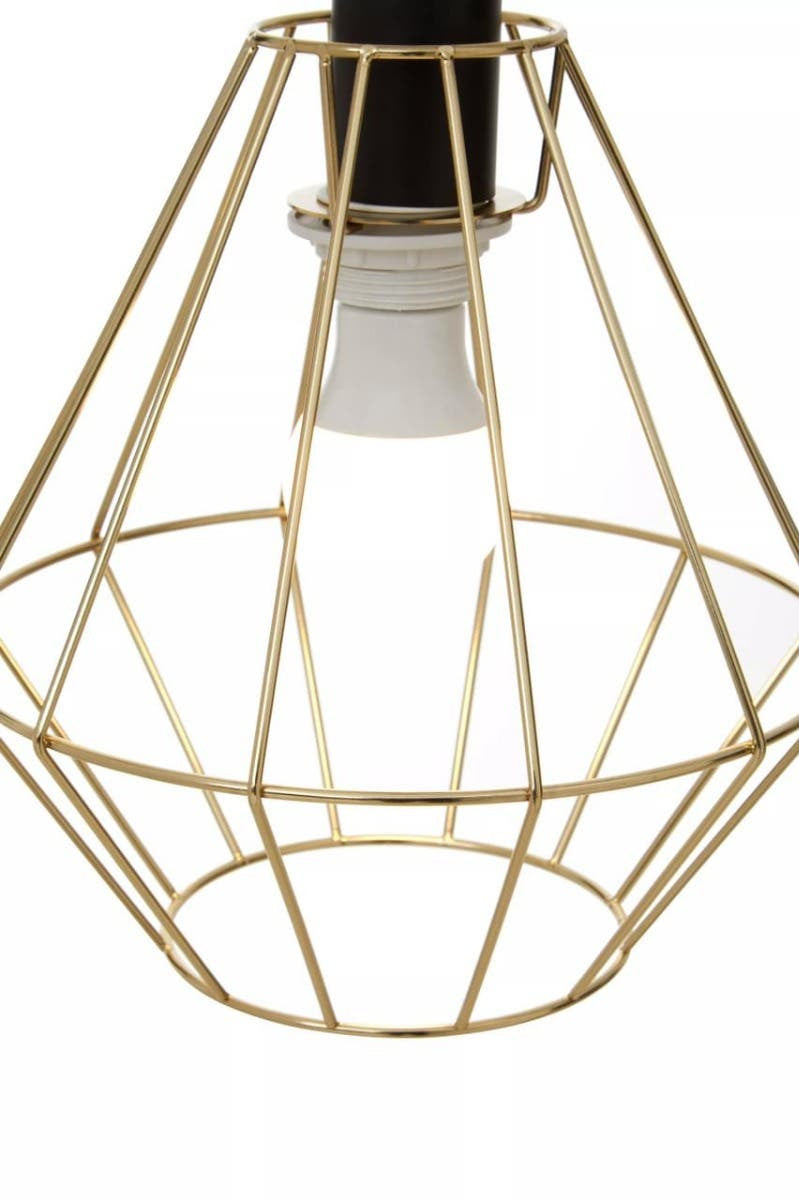 Vega Champagne Gold Cage Pendant Light