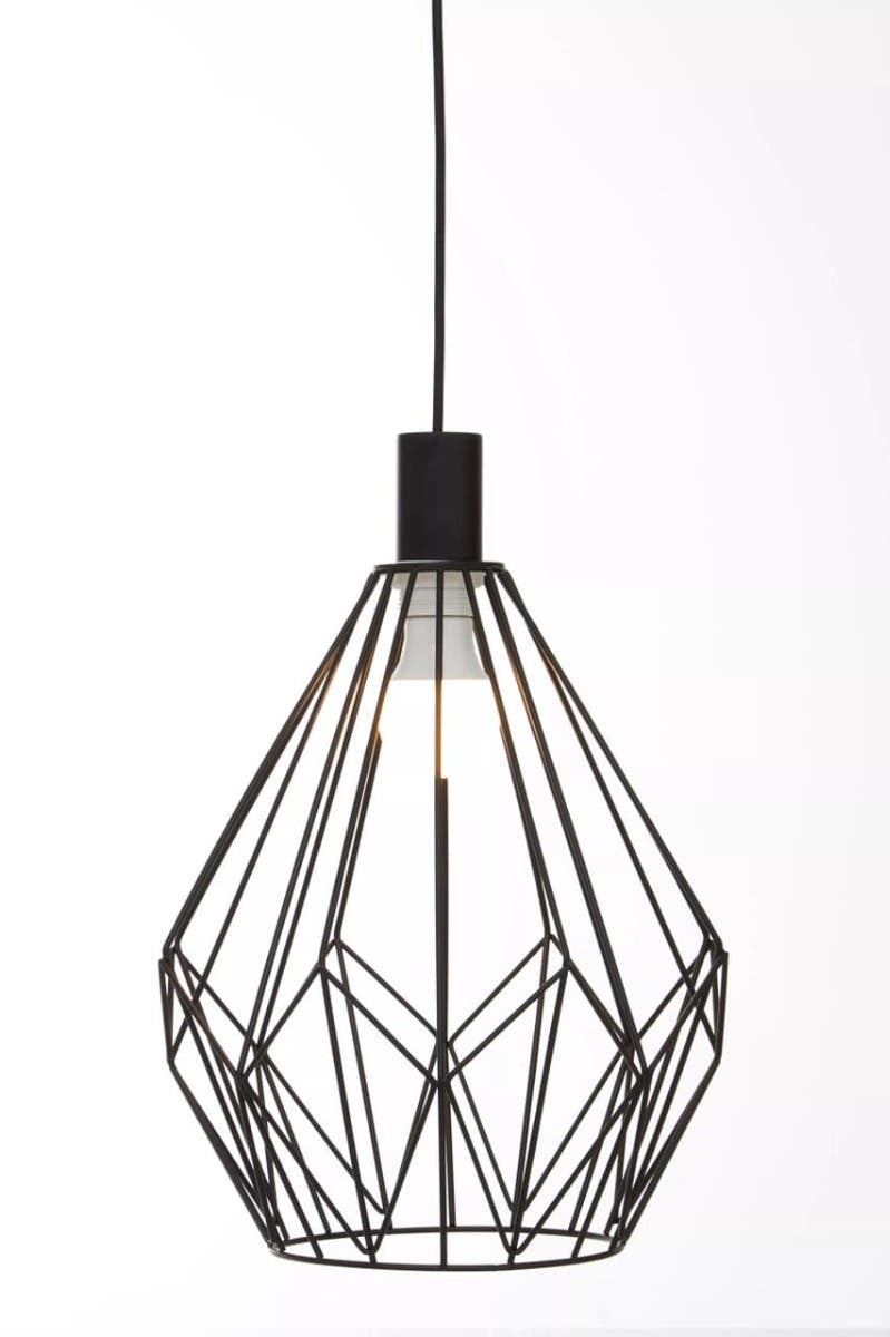Vega Black Finish Frame Pendant light