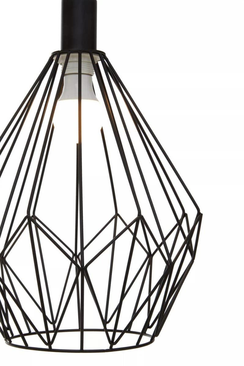 Vega Black Finish Frame Pendant light