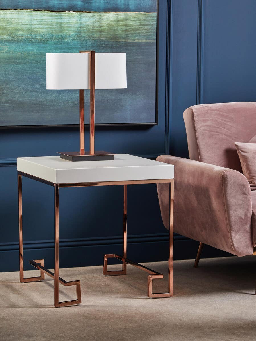 Aveline Copper Finish Table Lamp