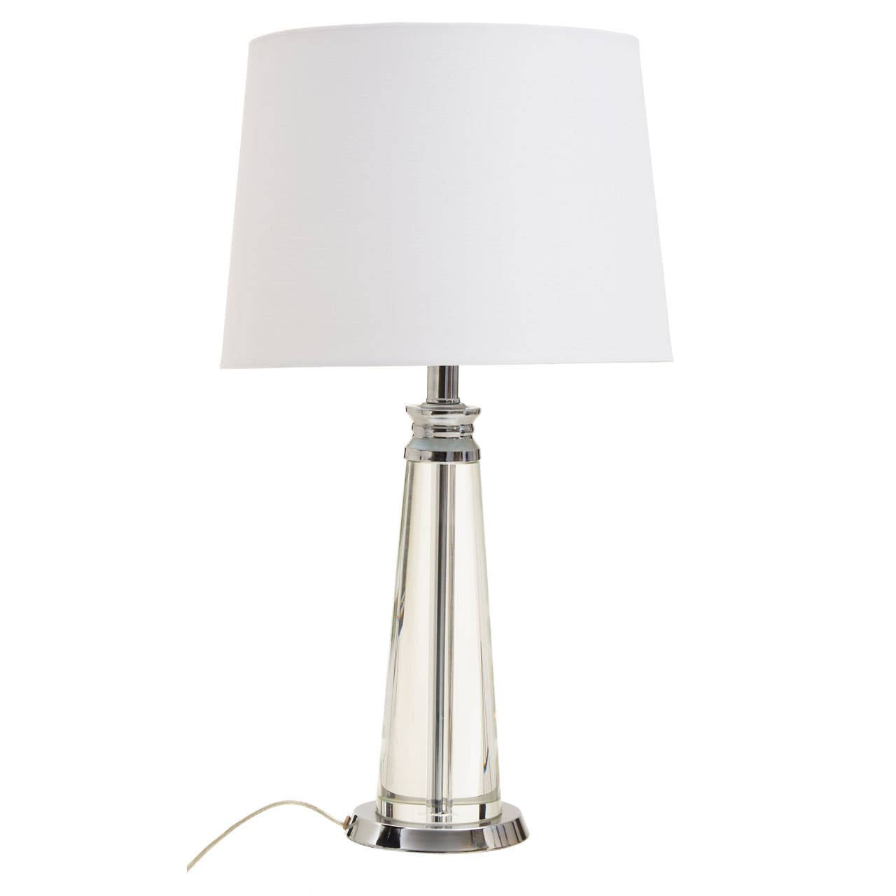 Geneva Clear Crystal Table Lamp With Chrome Base