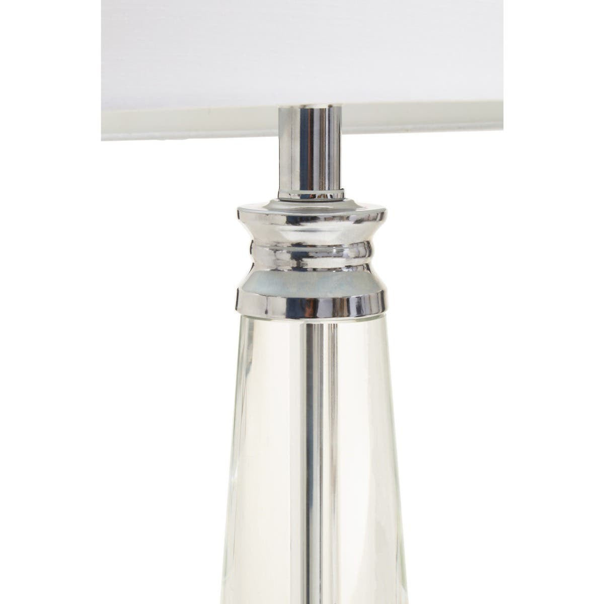 Geneva Clear Crystal Table Lamp With Chrome Base