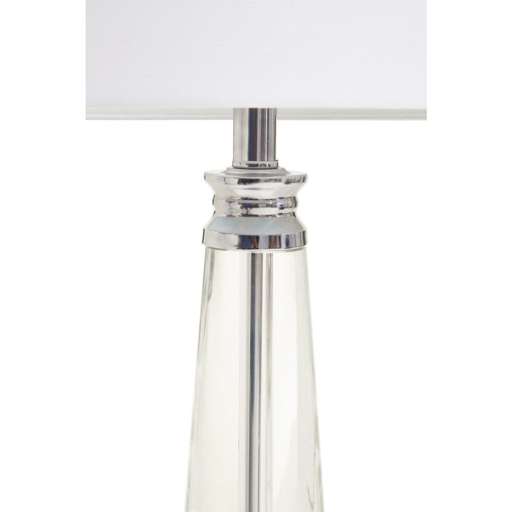 Geneva Clear Crystal Table Lamp With Chrome Base