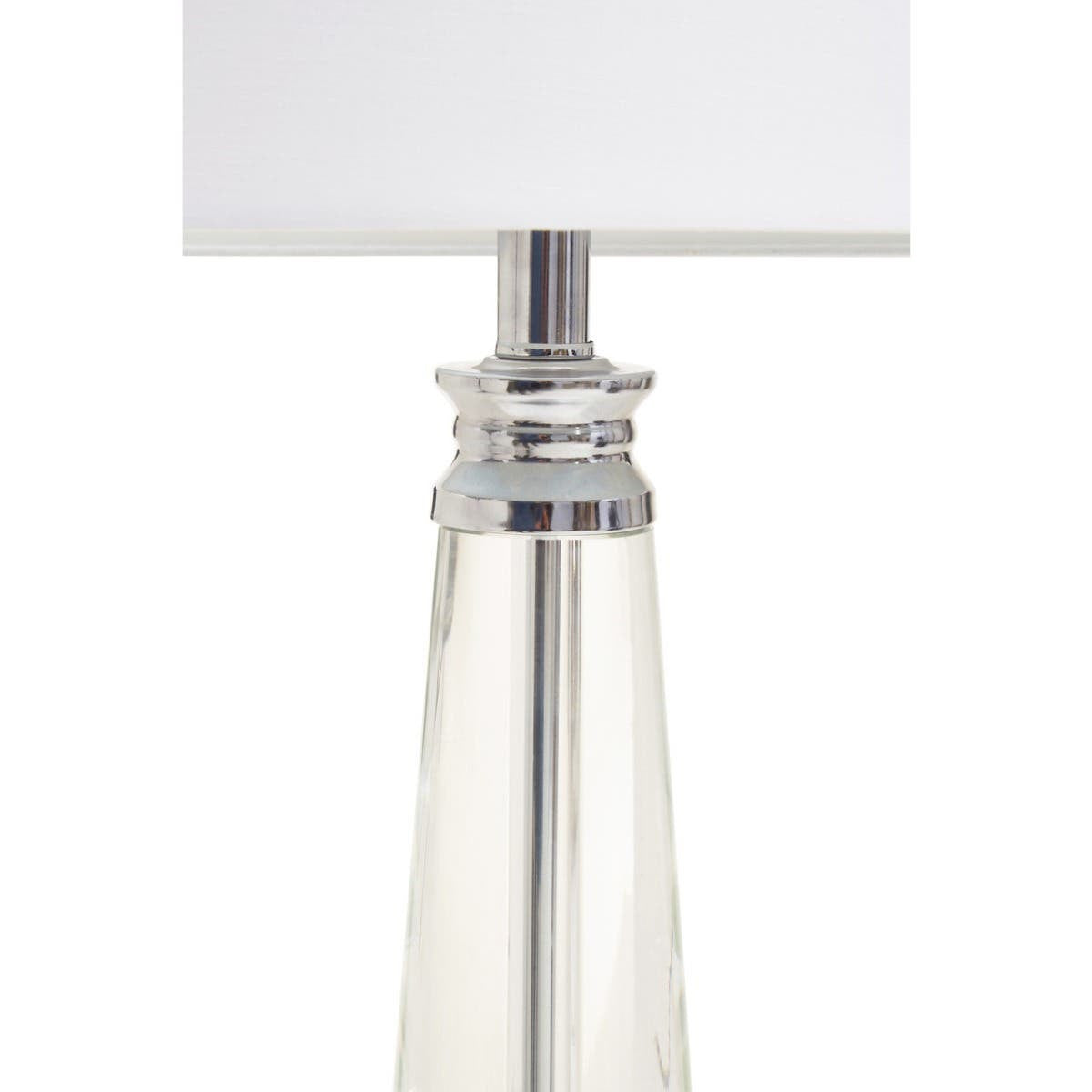 Geneva Clear Crystal Table Lamp With Chrome Base