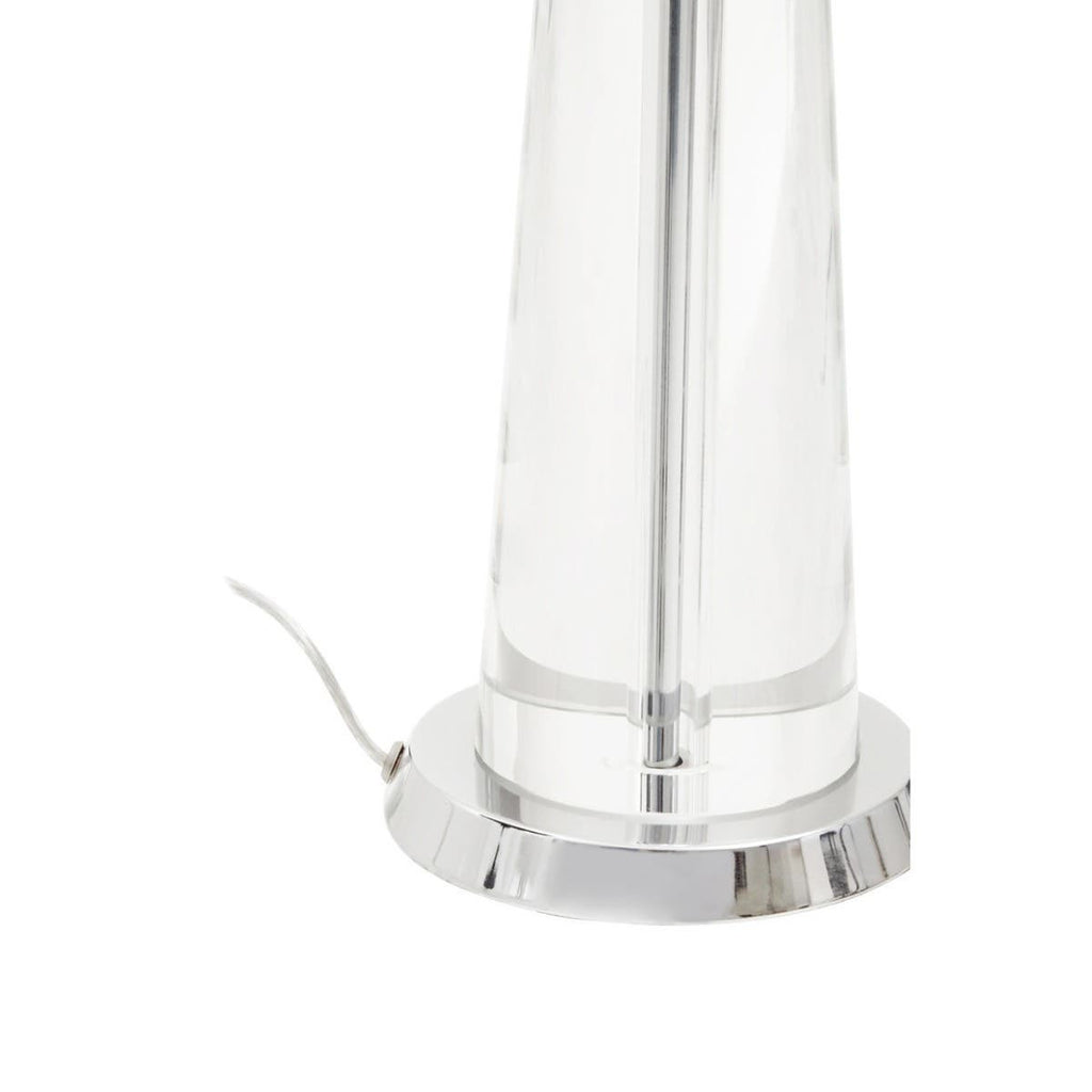 Geneva Clear Crystal Table Lamp With Chrome Base