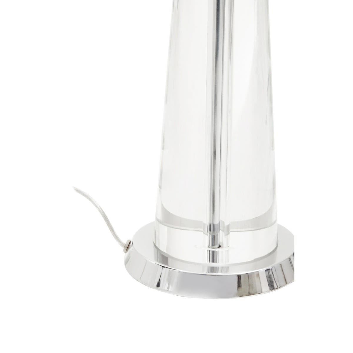 Geneva Clear Crystal Table Lamp With Chrome Base