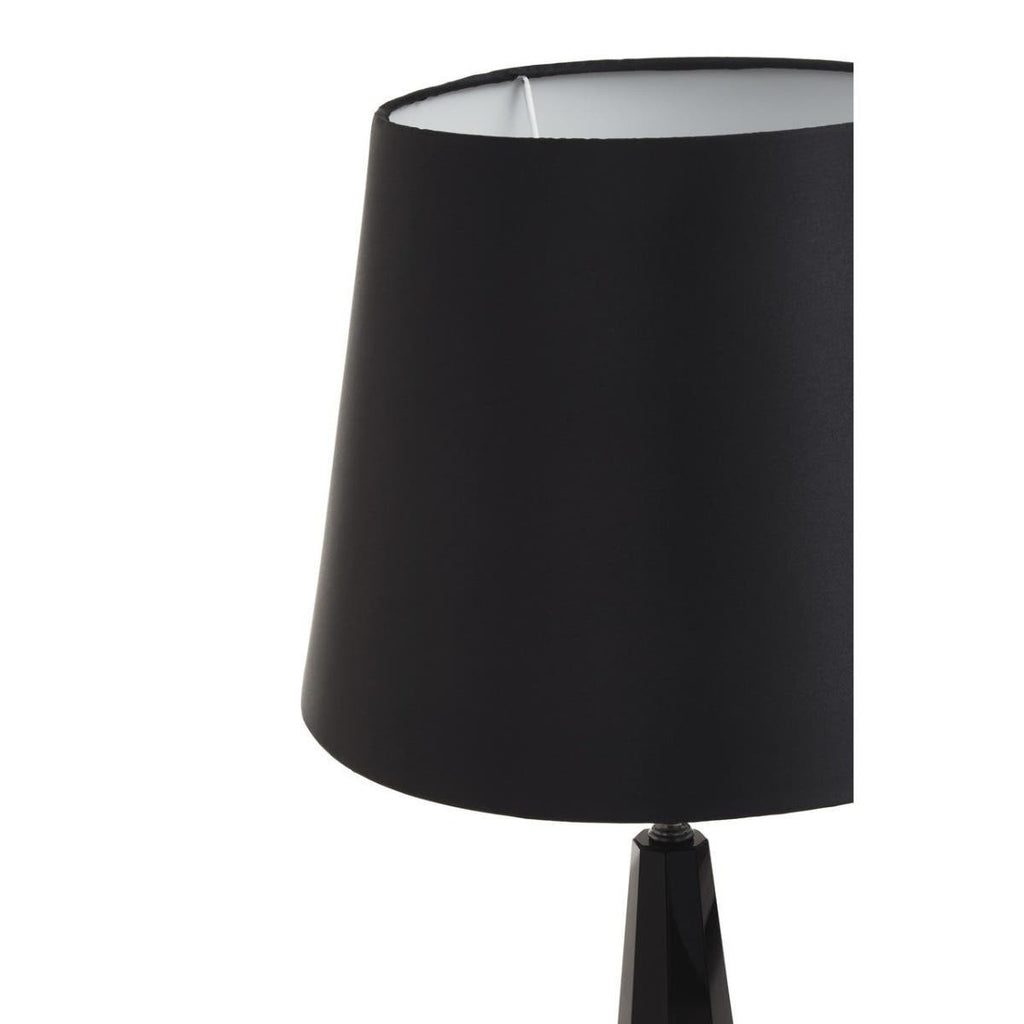 Obsidian Black Crystal Glass Table Lamp