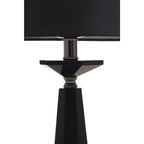 Obsidian Black Crystal Glass Table Lamp