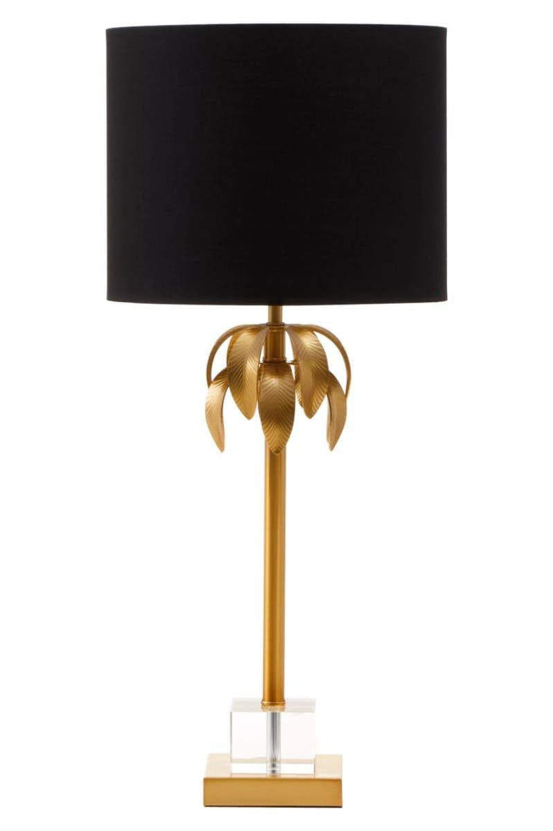 Marlowe Gold Finish Palm Tree Design Table Lamp
