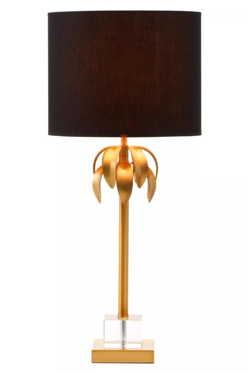 Marlowe Gold Finish Palm Tree Design Table Lamp