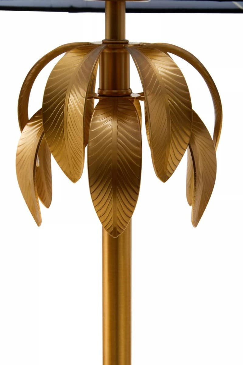 Marlowe Gold Finish Palm Tree Design Table Lamp
