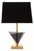 Seraphine Smoked Crystal Table Lamp with Gold Metal