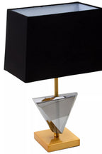Seraphine Smoked Crystal Table Lamp with Gold Metal