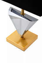 Seraphine Smoked Crystal Table Lamp with Gold Metal