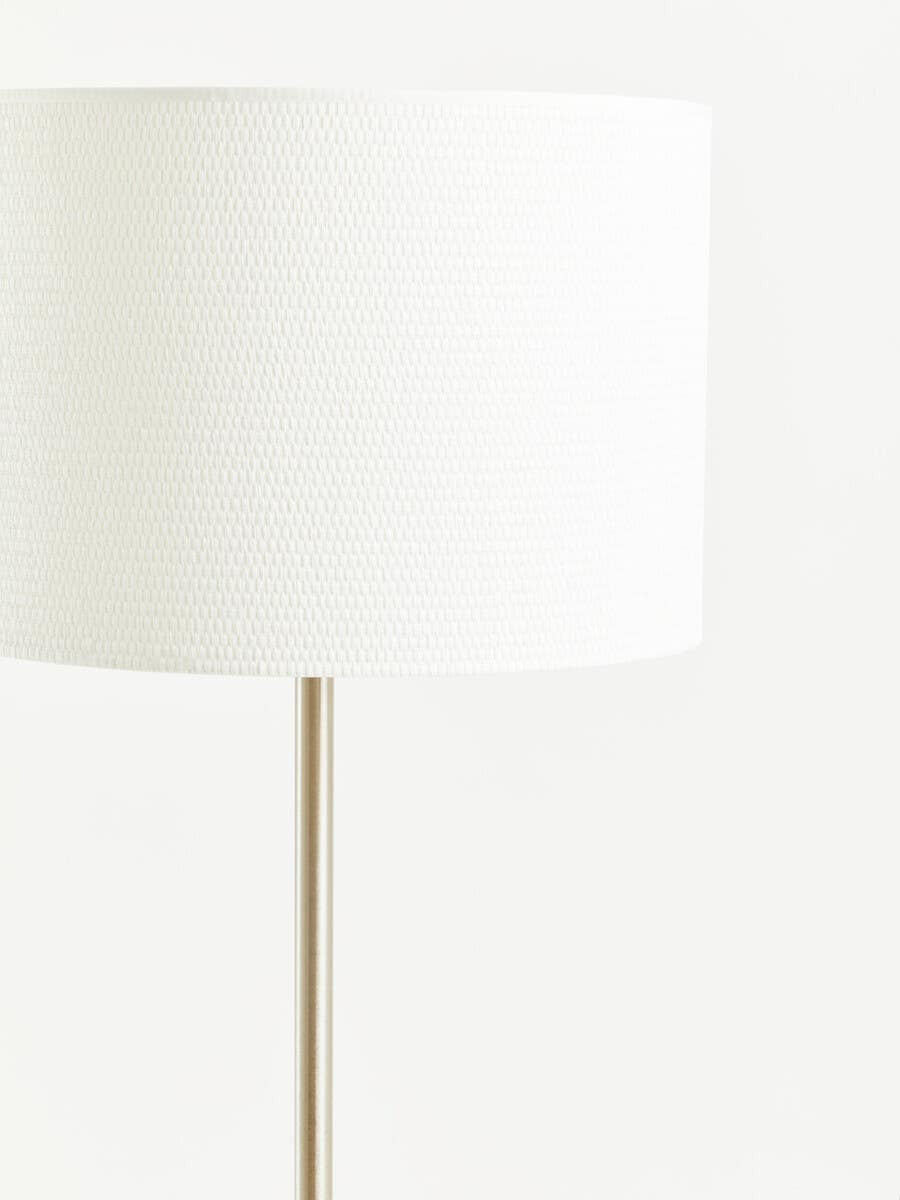 Linea Cream Waffle Effect Shade Floor Lamp