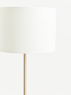 Linea Cream Waffle Effect Shade Floor Lamp