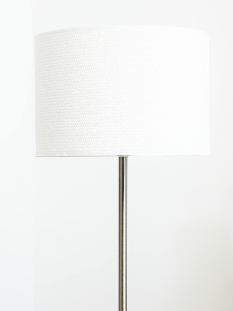 Linea Cream Waffle Effect Shade Floor Lamp