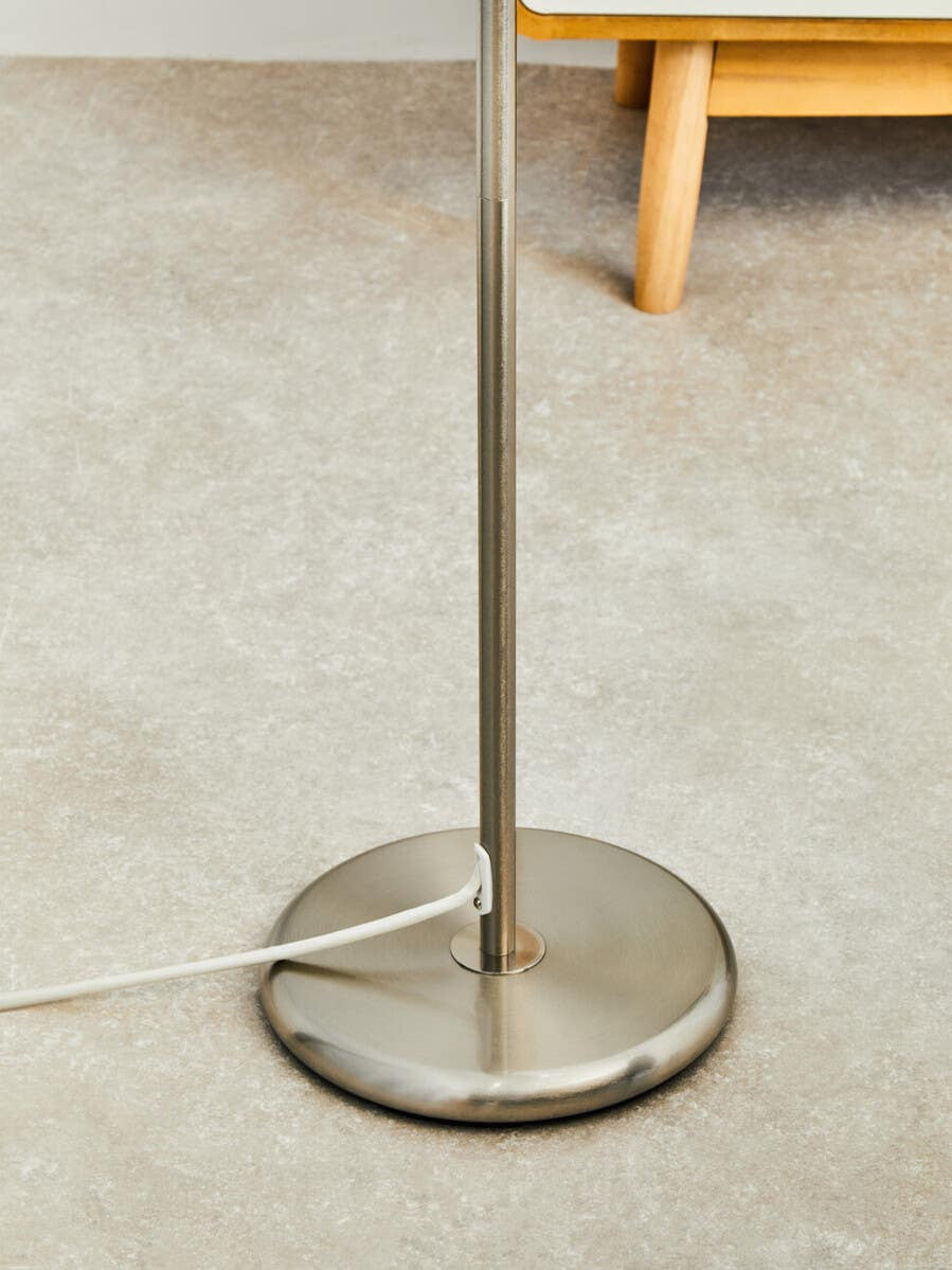 Linea Cream Waffle Effect Shade Floor Lamp