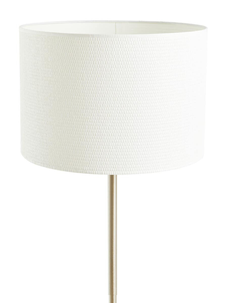 Linea Cream Waffle Effect Shade Floor Lamp