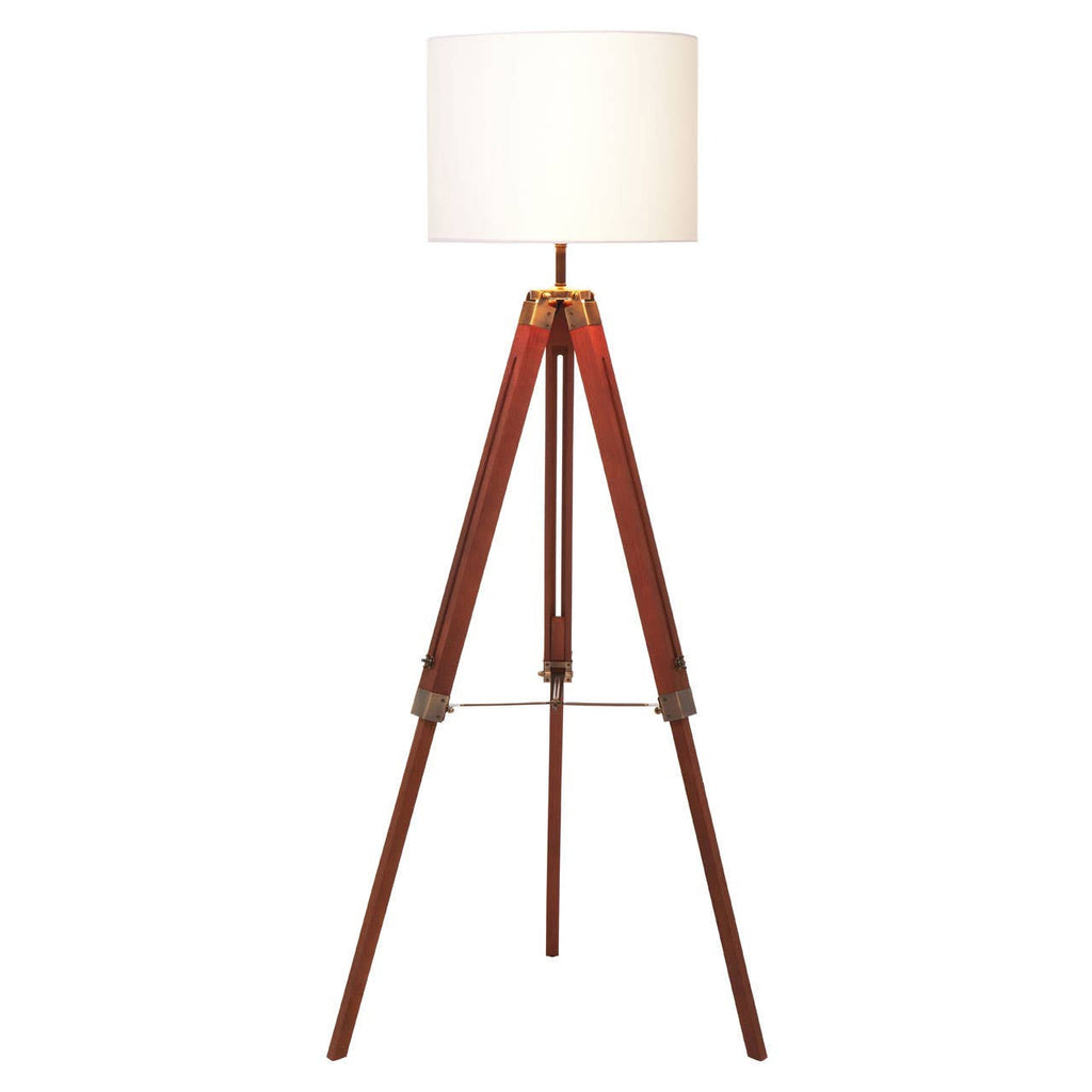 Chiltern Tripod Floor Lamp With Brown Base