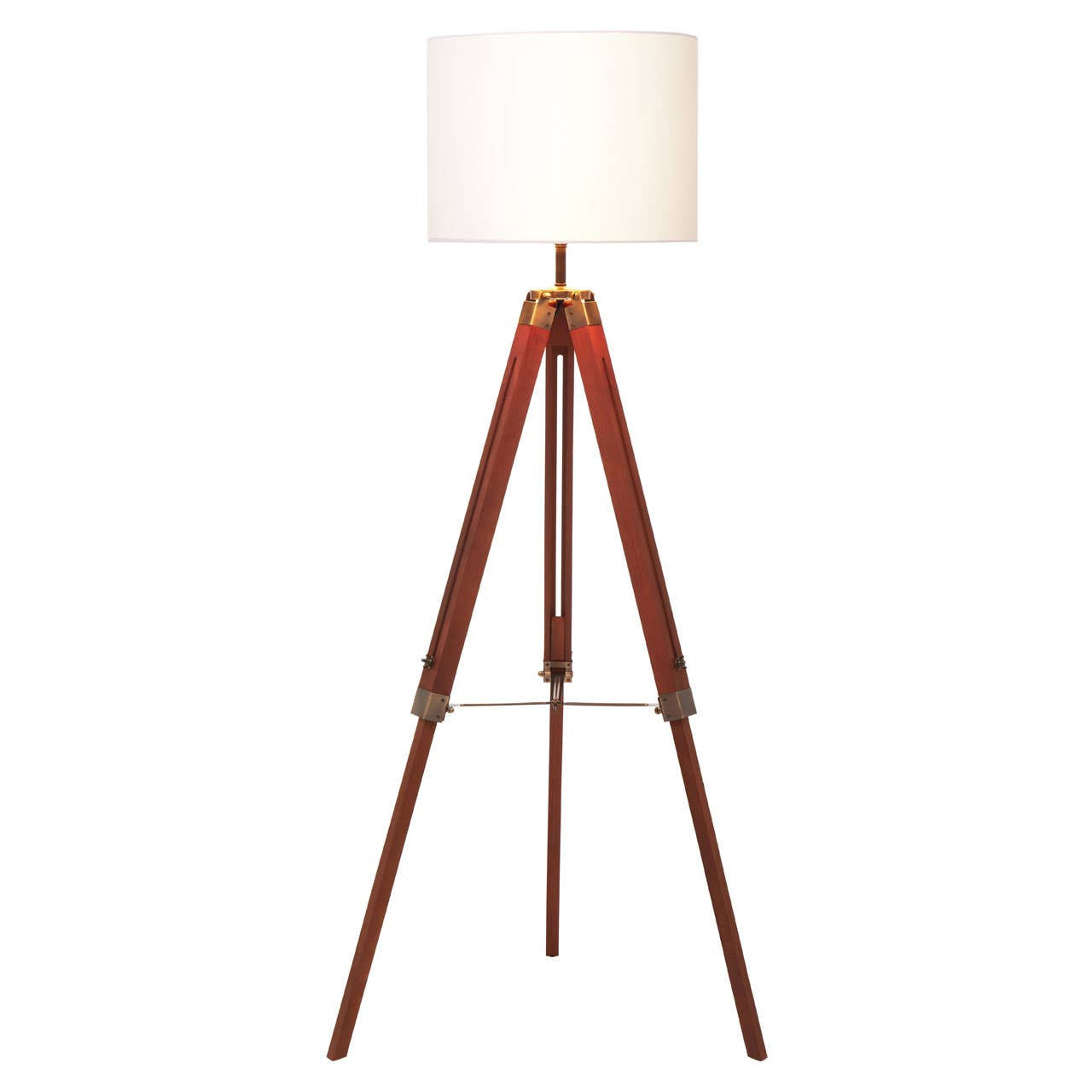Chiltern Tripod Floor Lamp With Brown Base