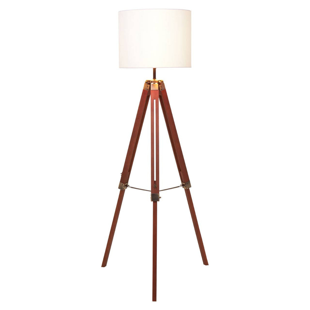 Chiltern Tripod Floor Lamp With Brown Base