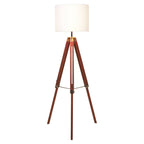 Chiltern Tripod Floor Lamp With Brown Base